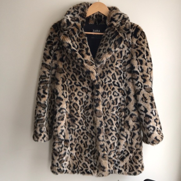 Zara Animal Print Coat - Picture 1 of 6